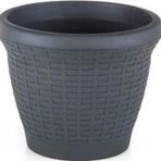 Omnipazar So-Hs01 Plastik Hasır Desenli Dekoratif Saksı 3.3 Litre No 1