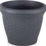 Omnipazar So-Hs03 Plastik Hasır Desenli Dekoratif Saksı 10 Litre No 3