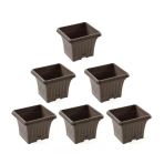 Omnipazar So-Ob00 Dekoratif Ova Balkon Saksı 2.2 Lt Mocha 6 Adet