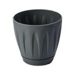 Omnipazar SO-P001 Papatya Saksı Takım 0,7 Litre No 1 - Antrasit