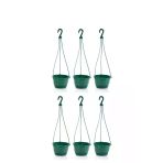 Omnipazar So-Sm02 Safir Makrome Askılı Balkon Saksı 3.4 Lt Yeşil 6 Adet