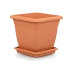 Omnipazar SO-VK01 Villa Kare Tabaklı Saksı 4.6 Lt No 1 - Kiremit