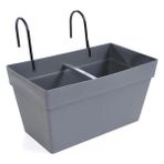 Omnipazar SO-YB01A Dekoratif Askılı Yalı Balkon Saksı 6.5 Litre No 1 - Antrasit