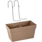 Omnipazar SO-YB01A Dekoratif Askılı Yalı Balkon Saksı 6.5 Litre No 1 - Mocha