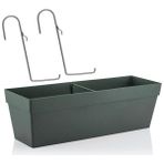 Omnipazar SO-YB02A Dekoratif Askılı Yalı Balkon Saksı 10.8 Litre No 2 - Antrasit