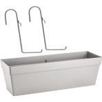 Omnipazar SO-YB02A Dekoratif Askılı Yalı Balkon Saksı 10.8 Litre No 2 - Beyaz