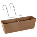 Omnipazar SO-YB02A Dekoratif Askılı Yalı Balkon Saksı 10.8 Litre No 2 - Mocha