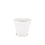 Omnipazar SO-YS04 Yalı Saksı Tabaklı 6 lt No 4 Beyaz (15001)
