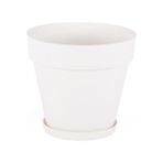 Omnipazar SO-YS04 Yalı Saksı Tabaklı 6 lt No 4 - Beyaz