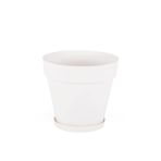 Omnipazar SO-YS05 Yalı Saksı Tabaklı 10 lt No 5 Beyaz (15001)