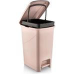 Omnipazar SRL-3030 Slim Pedallı Plastik Çöp Kovası Iç Kovalı 40 Litre Pembe - 40 lt