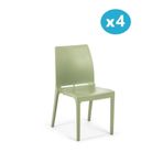 Omnipazar Sy-2506 Plastik Eve Bahçe Koltuk Sandalye 4'Lü Set