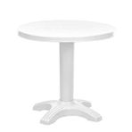 Omnipazar SY-2556 Beyaz Yuvarlak Plastik Masa 80x72 cm 51012