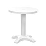 Omnipazar SY-2560 Beyaz Yuvarlak Plastik Masa 70x72 cm 31642