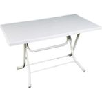 Omnipazar Sy-2577 Beyaz Dikdörtgen Plastik Katlanır Masa 70X120cm