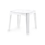 Omnipazar SY-2588 Beyaz Kare Plastik Sehpa Bahçe Sehpası