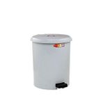 Omnipazar Sy-4230 Gri Pedallı Yuvarlak Çöp Kovası İç Kovalı 10 Litre
