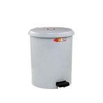 Omnipazar Sy-4232 Gri Pedallı Yuvarlak Çöp Kovası İç Kovalı 25 Litre