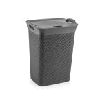 Omnipazar Sy-4630 Plastik Safir Kirli Çamaşır Sepeti 55 Lt Antrasit