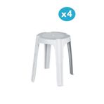 Omnipazar Sy-4640 Plastik Tabure Büyük Boy 4'Lü Set