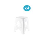 Omnipazar Sy-4667 Plastik Hasır Tabure Küçük Boy 4'Lü Set