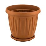 Omnipazar SY-5704 5 Lt Plastik Ürgüp Saksı Takımı No 4 - Kahverengi