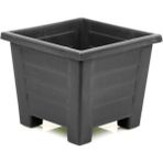 Omnipazar SY-5847 Dekoratif Plastik Kare Ayaklı Saksı 15 Litre No 4 - Antrasit