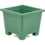 Omnipazar SY-5847 Dekoratif Plastik Kare Ayaklı Saksı 15 Litre No 4 - Yeşil
