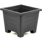 Omnipazar SY-5848 Dekoratif Plastik Kare Ayaklı Saksı 30 Litre No 5 - Antrasit
