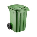 Omnipazar Sy-6503 Eko Tekerlekli Kapaklı Plastik Çöp Konteyneri 80 Lt Yeşil Yeşil