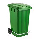 Omnipazar Sy-6512 Pedallı Tekerlekli Kapaklı Çöp Konteyneri 240 Lt Yeşil