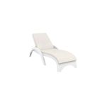 Omnipazar Trk-860 Siesta Fiji Bej Minderli Rattan Desenli Ayarlanabilir Lüks Şezlong