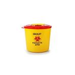 Omnisoft Tıbbi Atık Plastik Çöp Kovası 5 Lt Sarı