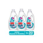 Omo Active Cold Power Beyazlar ve Renkliler için Sıvı Deterjan 1500 ml x3