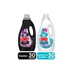 Omo Active Cold Power Siyahlar Sıvı Deterjan 1500 Ml X1 + Beyazlar Ve Renkliler Sıvı 1500 Ml X1