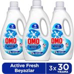 Omo Active Fresh Cold Power 1500 ml x 3 Sıvı Deterjan Beyazlar İçin Düşük Sıcaklıkta Etkili - 1,5 lt