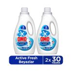 Omo Active Fresh Cold Power Beyazlar Için Sıvı Deterjan 1500 Ml X 2