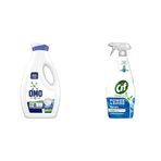 Omo Active Oxygen Sıvı Çamaşır Deterjanı Beyazlar için, 1690 ml(1) Cif Power Shine Cleanboost Sprey Temizleyici Banyo İçin Temizleyici ve Kireç Çözücü 750 ML(2)