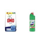 Omo Active Renkliler için 60 Yıkama Toz Çamaşır Deterjanı (1 x 9000 g)(1) Domestos Yoğun Kıvamlı Çamaşır Suyu Maksimum Hijyen Dağ Esintisi, 750 ml(1)
