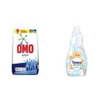Omo Active Renkliler için 60 Yıkama Toz Çamaşır Deterjanı (1 x 9000 g)(1) Yumoş Doğal Özler Konsantre Çamaşır Yumuşatıcısı Bebek 1200 ml 50 Yıkama 1 Adet(1)