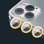 Omorro IPhone13 Pro/13 Pro Max Aydınlık Kamera Lens Koruyucu Ultra İnce Film Temperli Cam Kamera Ekran Koruyucu Darbeye Dayanıklı Kapak Sarı