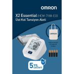 Omron X2 Essential Üst Koldan Ölçer Dijital Tansiyon Aleti+ Omron Tela Bez Çanta Hediyeli (m2 basic)
