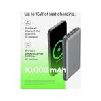 Omrs Store 10000MAH Powerbank, 1 Usb-C Portu ve 2 Usb-A Portu Bulunan 10K Usb-C Taşınabilir Şarj Cihazı,, Galaxy, Airpods, iPad Için 15W'A Kadar Şarj Sağlayan Pil Takımı - Uzay Grisi - Option-1