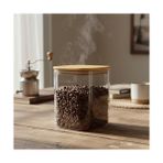 Omrs Store 10X15 cm Bambu Kapaklı Kare Cam Saklama Kavanozu - Vakumlu Uzun Boy Şeffaf Erzak Kabı Bakliyat ve Kuruyemiş Saklama Kutusu Mutfak Düzenleyici Organizatör - 0 Siyah - Option-1
