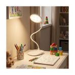 Omrs Store Amber LED Şarjlı, 3 Kademe Dokunmatik Parlaklık Ayarlı, 4000K Renkli Çocuk ve Çalışma Masası Için Esnek Gövdeli Masa Lambası (Model 1) - 106 Gümüş - 12,5 inç