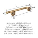 Omrs Store Arrondi Şampanya Bronz 9 Inç (229 Mm)-Havlu Askısı - 001-Beyaz - Option-1