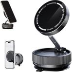 Omrs Store K10A Katlanabilir 360 Derece Her Yöne Dönebilir Vacum Magnetic Araç Tutucu Telefon Standı Kilitli Vakum ve 5 kg Taşıma Kapasiteli Mıknatıs Ile Hem Şık ve Kaliteli Hem De Sağlam ve Çok Güçlü - Option-1 - 000-Siyah
