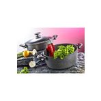 Oms 3002 9 Parça Mayfair Club Bio Gri Granit Tencere Takımı