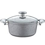 Oms 3110-24 24x12 cm Gri Granit Derin Tencere
