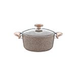 Oms 3110 Collection 24X12 CM Kahverengi Granit Derin Tencere